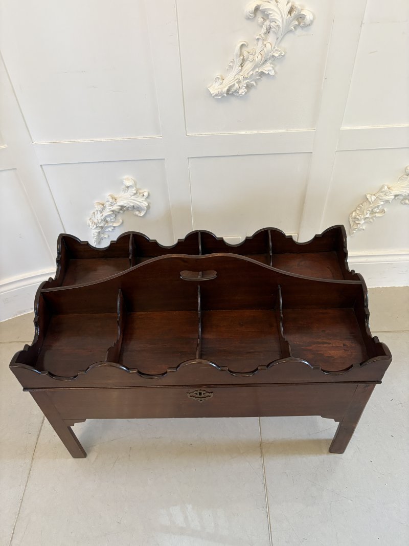 Unusual Antique George III Quality Mahogany Free Standing Coaster/Bottle Stand - Image 9